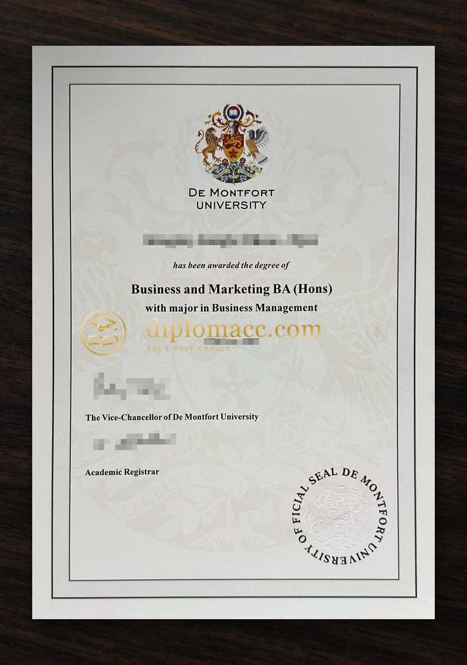 De Montfort University diploma2