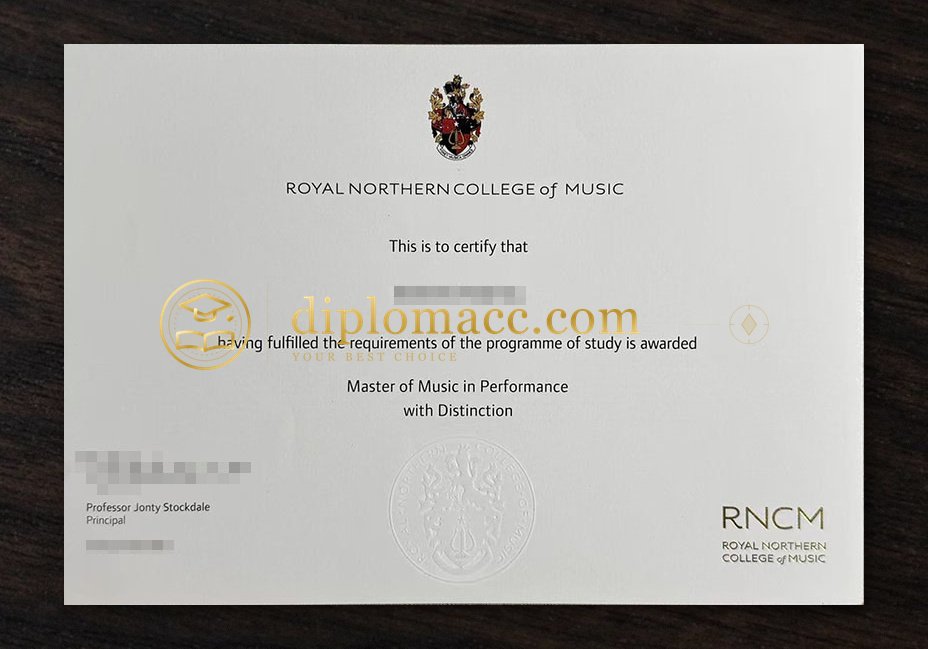 Royal Northern College of Music diploma 2