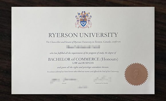 Ryerson University diploma