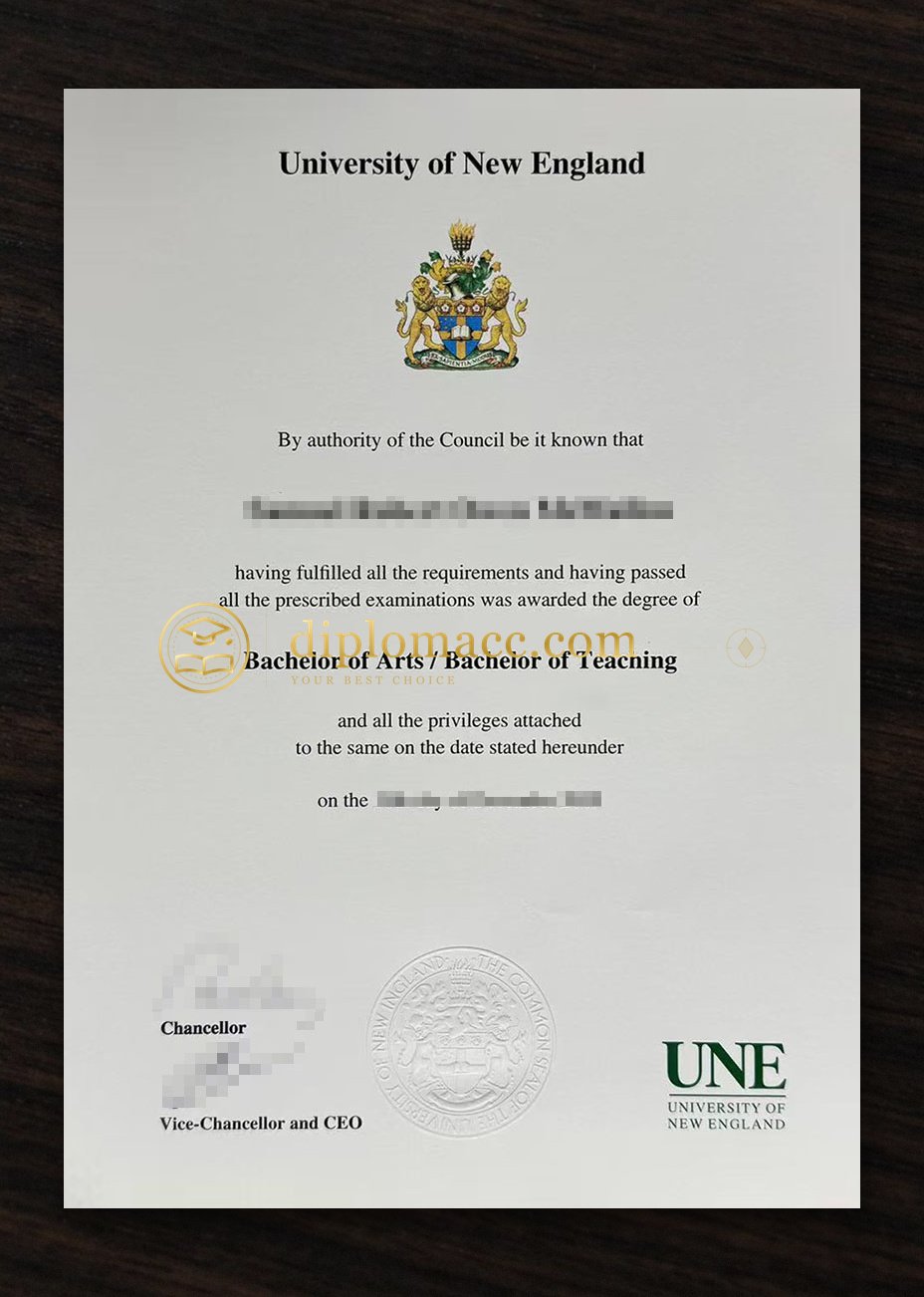 University of New England diploma