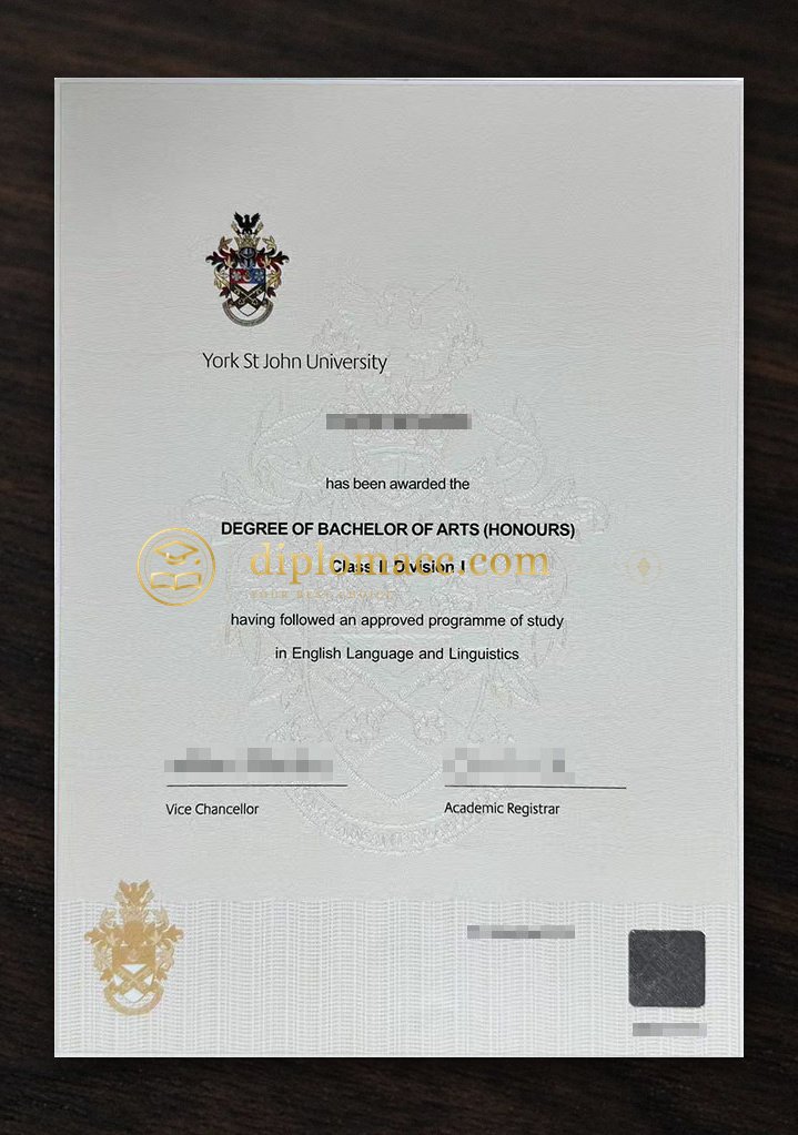 York St John University diploma 2