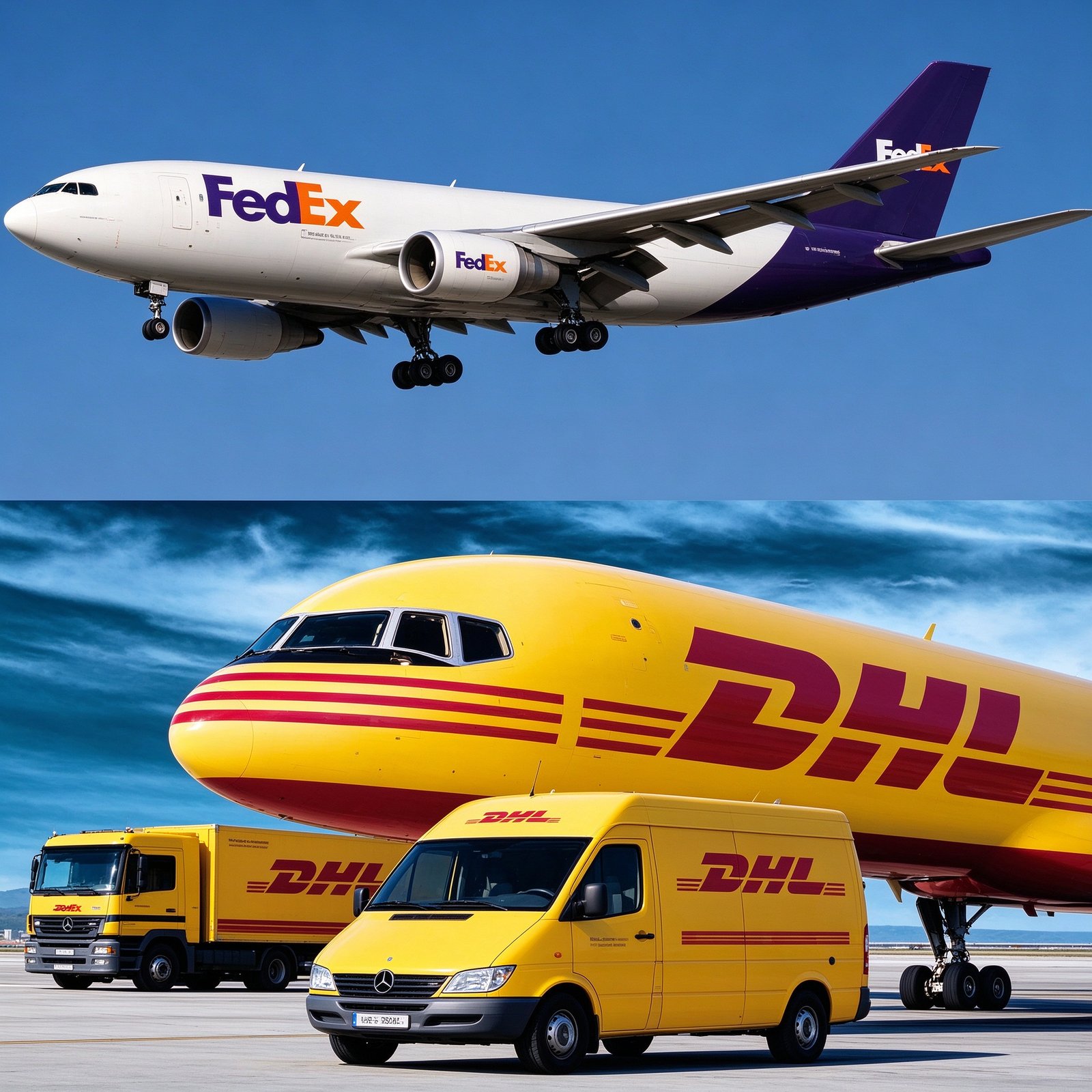 Insured courier shipping illustration